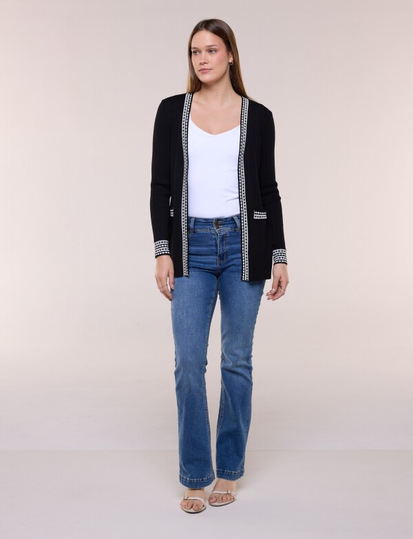 Cardigan Guardas En Jacquard NEGRO