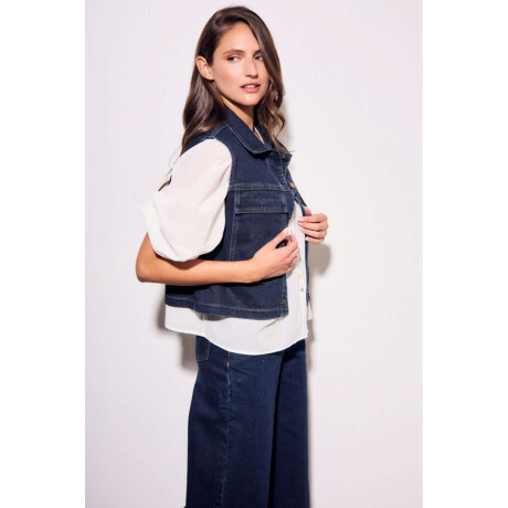 Chaleco Denim Bolsillos Jean