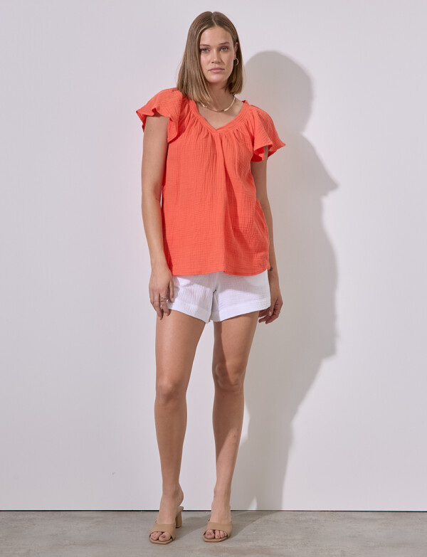 Blusa Algodón ANARANJADO