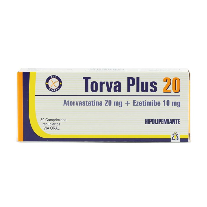 TORVA PLUS 20 MG. CJ X 30 COMP. única