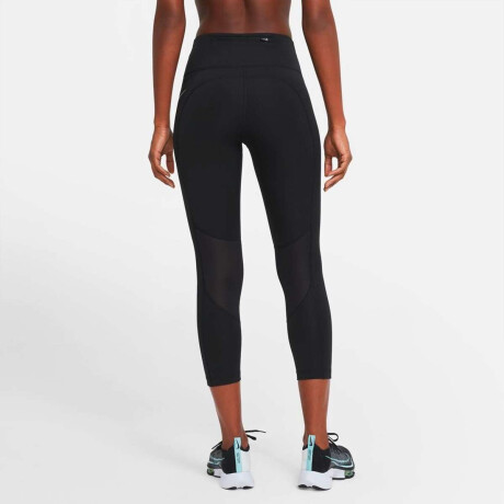 Pantalón Largo Fast Alto-Rise Crop Running Leggings De Mujer Negro