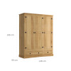 Ropero 3 Puertas 2 Cajones Madera - Linea Mexicana Natural