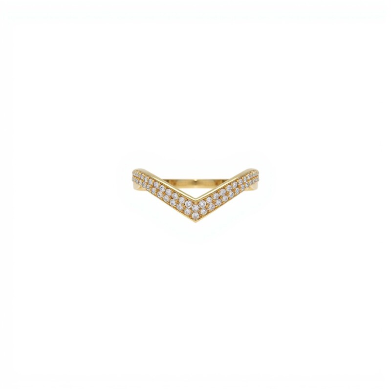 Anillo V-Oro bajo-Piedras zirconias-AN8556 conpiedra