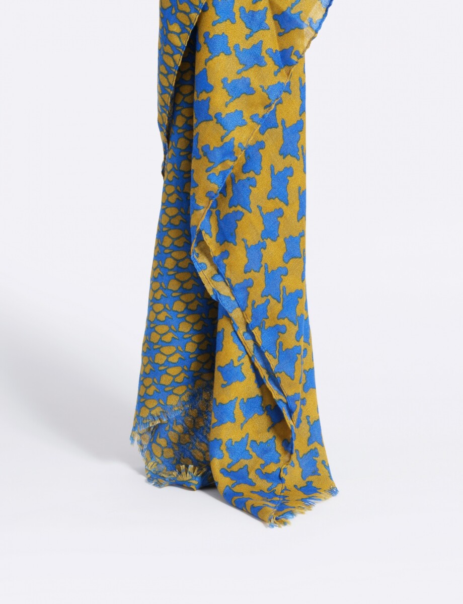 Pashmina estampada - mostaza 