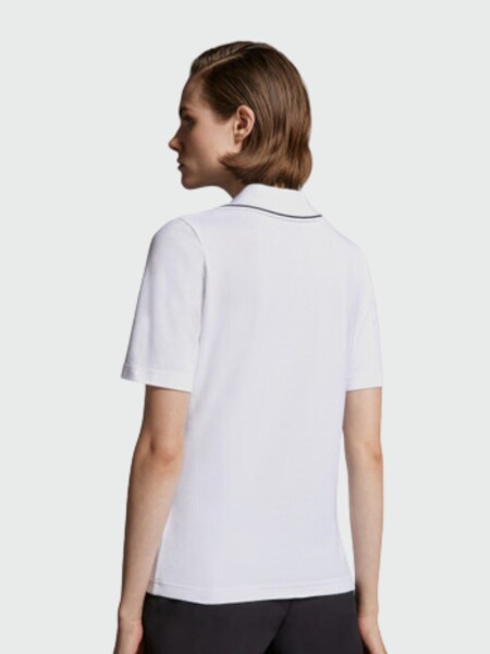 Moncler -Remera polo de algodón manga corta Negro