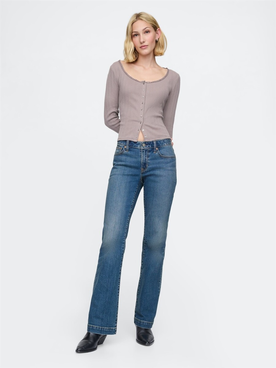 Jean Long And Lean Mujer - Medium Indigo 21 