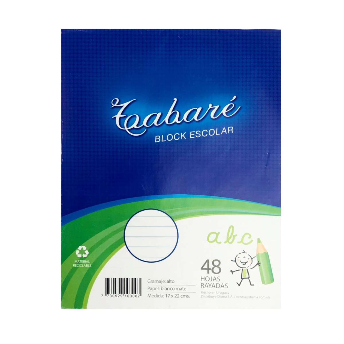 Block Tabaré Escolar 48 Hojas 