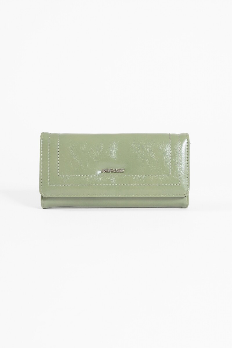 Billetera flap grande verde