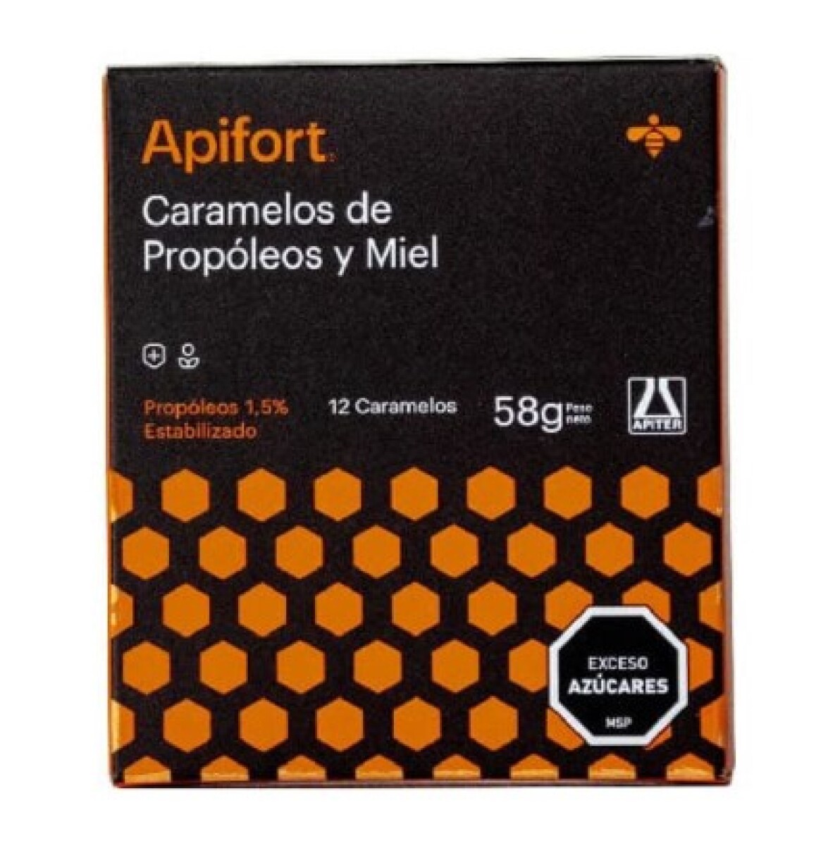 Apifort x12 caramelos - Propóleo y miel 