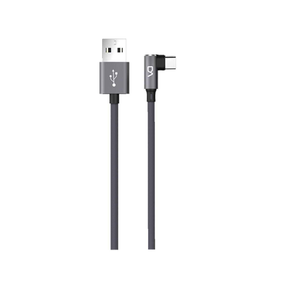 Cable 90º USB a Tipo-C 1mts 3A Gris 