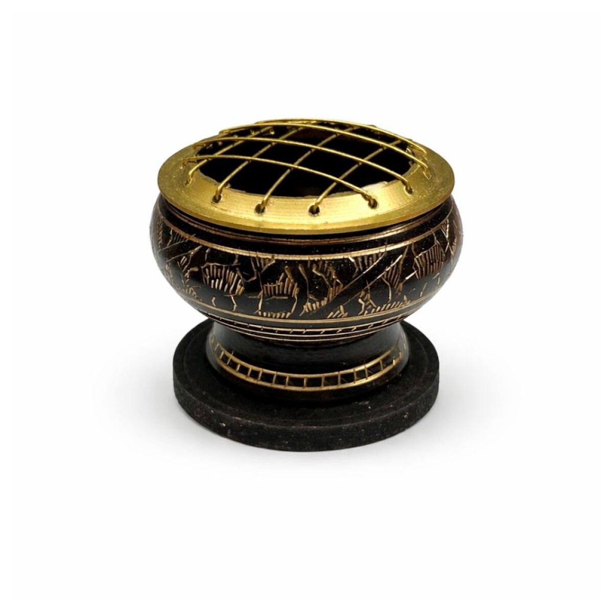 PORTAINCIENSO DE BRONCE CON REJILLA - Portaincienso De Bronce Con Rejilla 