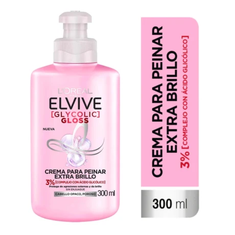 Crema Para Peinar L'Oréal Paris Elvive Glyco Gloss 300ml Crema Para Peinar L'Oréal Paris Elvive Glyco Gloss 300ml
