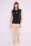 Musculosa estampada Negro