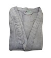 Bata Baño Dohler Velour 100% Algodón Talle P al XXG Gris Claro