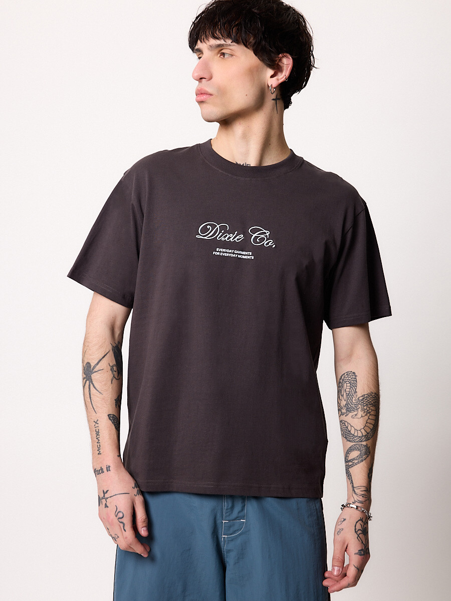 T-SHIRT M/C XIEDI DIXIE - Gris Oscuro 
