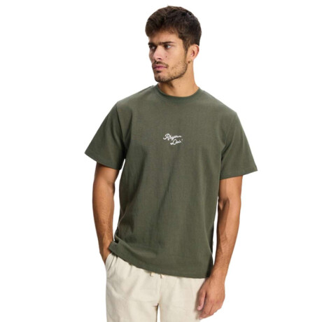 Remera Rhythm Heavy Vintage Embroidered Verde