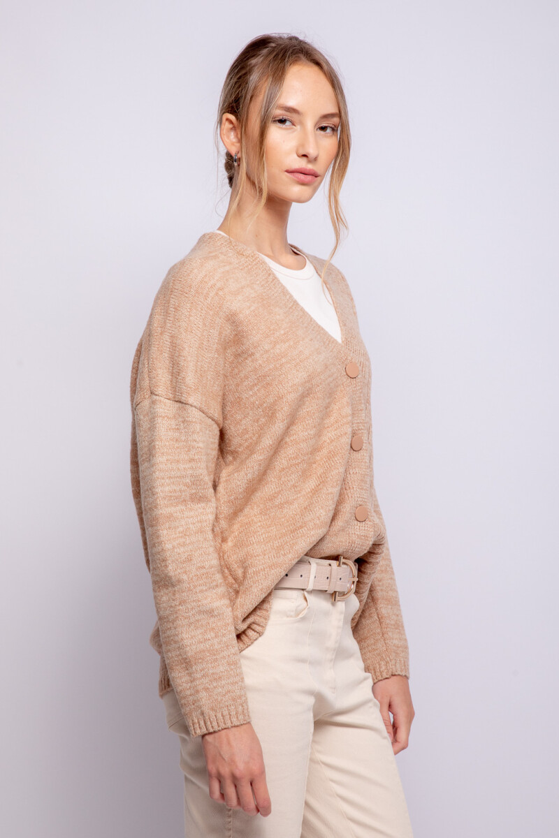 CARDIGAN SARDINIA Beige Oscuro