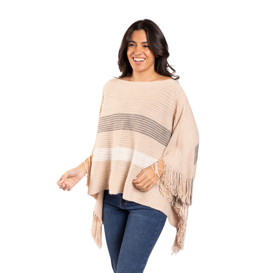 CHERRY PONCHO BEIGE