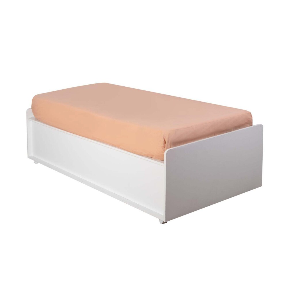 CAMA BAUL 1 PLAZA MDF BLANCO FUNCIONAL ITALY