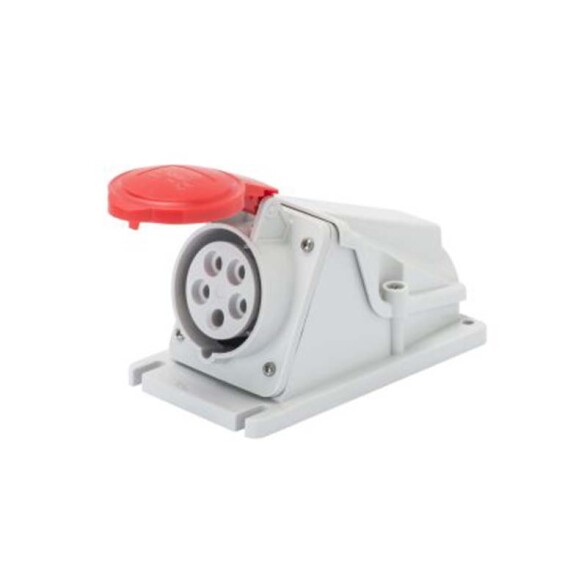 Tomacorriente ext. ind. 3P+T+N 16A 6HS 380V rojo GG2482