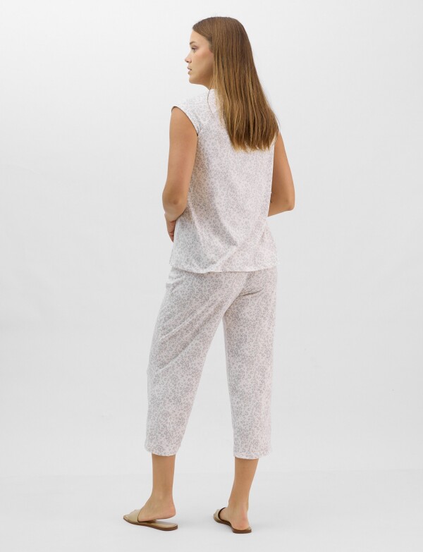 Pijama Con Capri CRUDO/MULTI