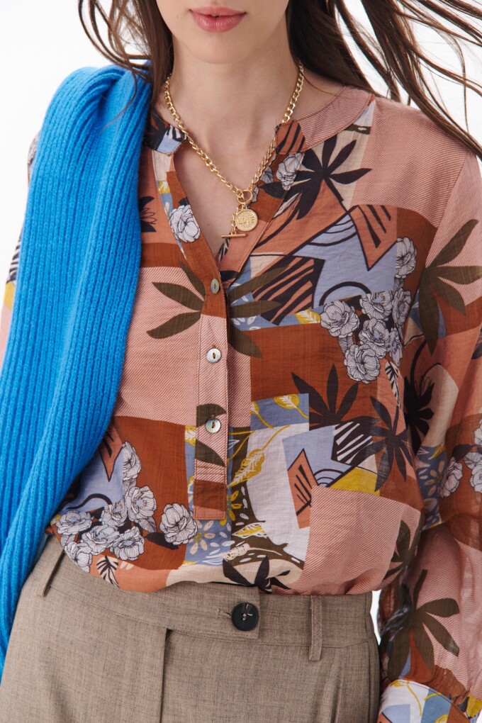 CAMISA JULIA PAT GRANATE