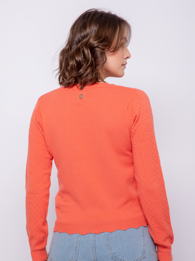 CARDIGAN MAGGIE Coral Oscuro