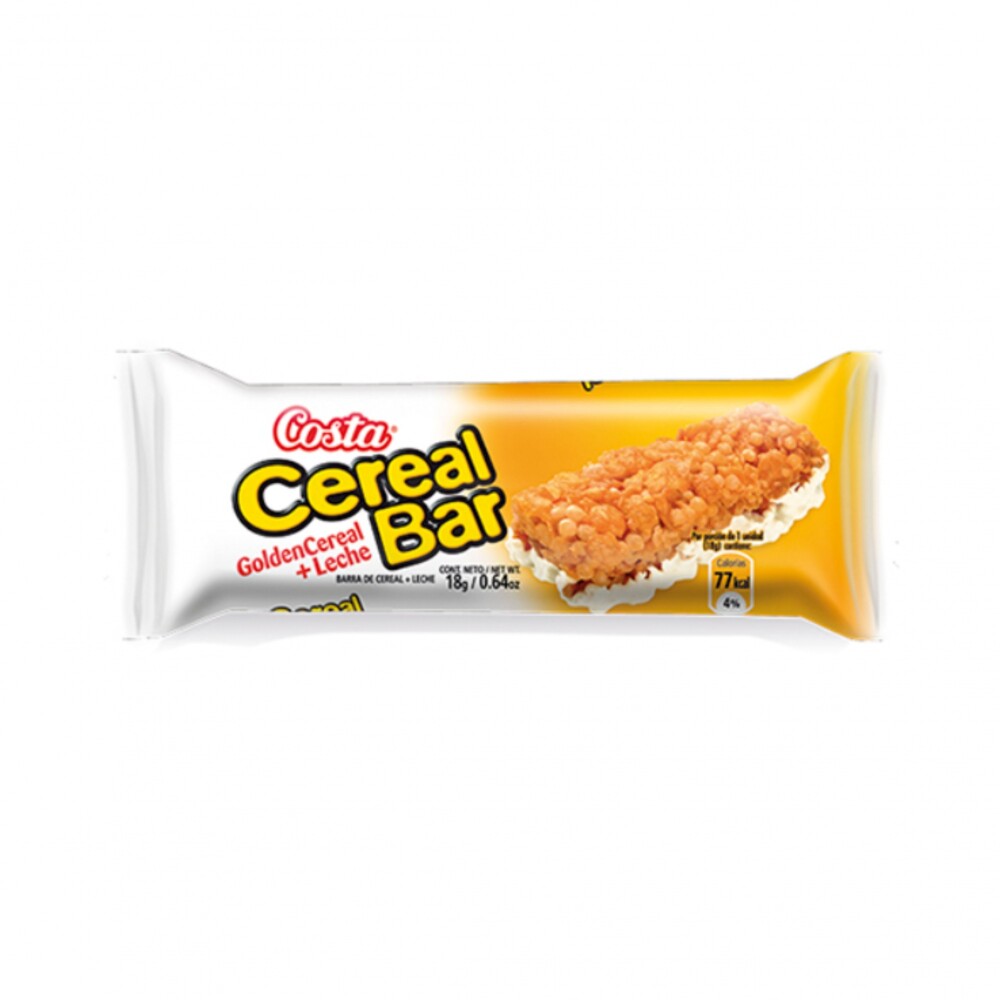 COSTA CEREAL BARRA X 18 GR GOLDEN +LECHE única