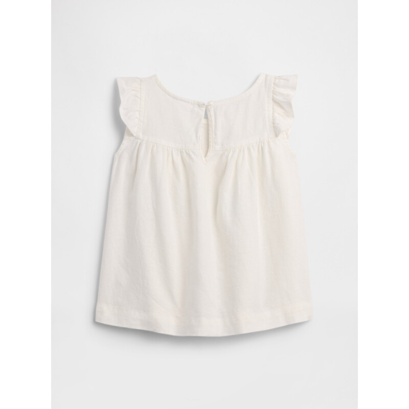 V-LINEN TOP SP26 NEW OFF WHITE