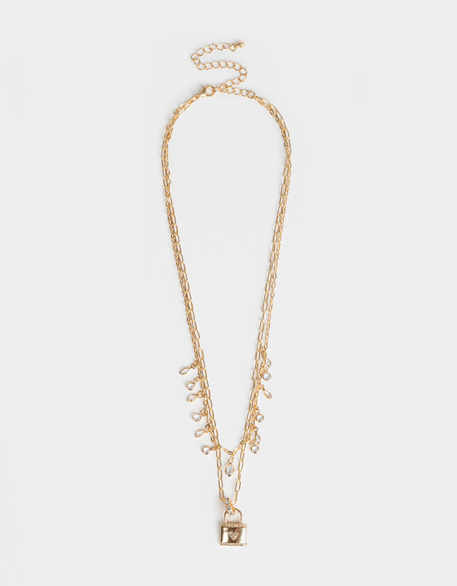 Collares Cortos Con strass Collar Corto Multicharm - Dorado