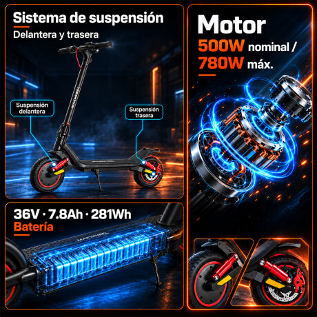 MONOPATÍN 10" M1MAX COLOR UNICO