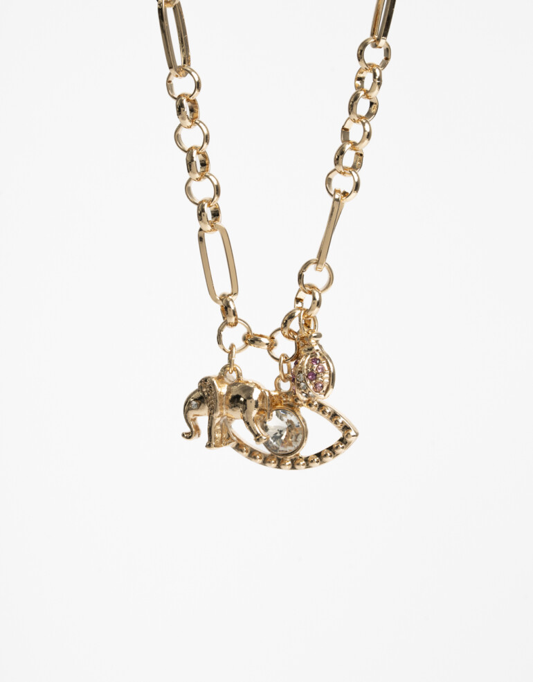 Collares Cortos Lucky charm Collar Corto Dijes Lucky - Dorado