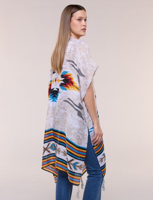 Kimono Tribal MULTI/BEIGE