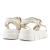 Sandalias - Moleca - Moleca Sandalia con pulsera y tira de Mujer - 5483.103-375 Beige-blanco