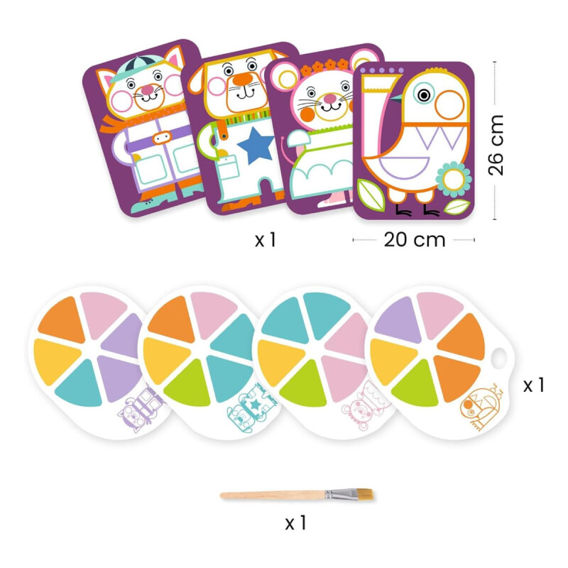 Set Pintura con paleta Mejillas regordetas Djeco Set Pintura con paleta Mejillas regordetas Djeco