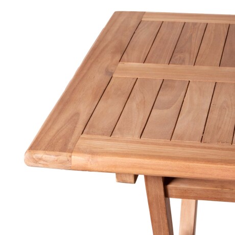 MESA CUADRADA PLEGABLE MADERA NATURAL-BEIGE PALMA