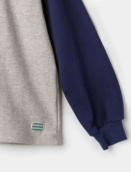 SUDADERA POLAR CON PARCHE MULTICOLOR