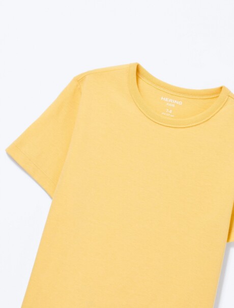 CAMISETA BÁSICA INFANTIL MANGA CORTA AMARILLO