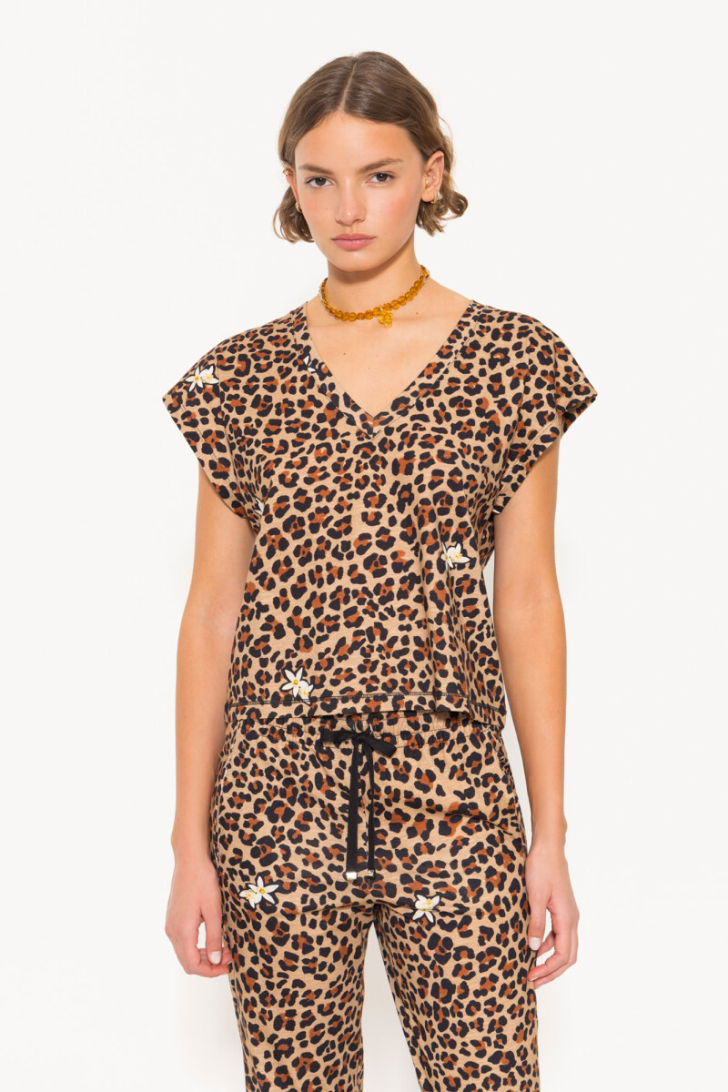 REMERA JUNGLE Beige