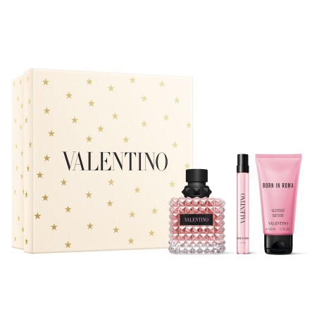 Cofre Valentino Perfume Born in Roma Donna 100ml + Body Lotion 50ml + Travel Size10ml Cofre Valentino Perfume Born in Roma Donna 100ml + Body Lotion 50ml + Travel Size10ml