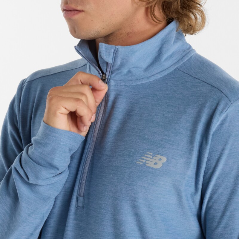 Buzo New Balance de Hombre - Space Dye 1/4 Zip - MT41915DSW BLUE