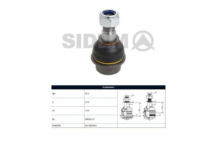 Rotula Mercedes Benz Sprinter 310D 312D 410D 412D 97-03 Der/Izq Rotula Mercedes Benz Sprinter 310D 312D 410D 412D 97-03 Der/Izq