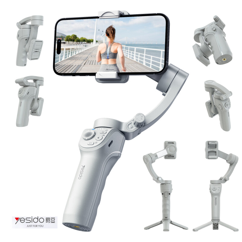 Estabilizador Gimbal 360 IA seguimiento facial automático 3 ejes Sin Color