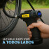 Inflador Portátil Compresor De Aire Batería Display Luz Led Color Negro