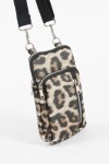 Porta celular tela cordón animal print
