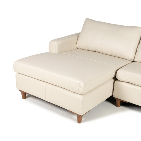 Rinconera Sevilha - Cuero Natural - Chaise Izquierdo 1000 (Off White)