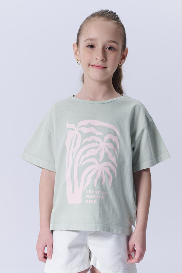 Remera Nice Palmera Verde