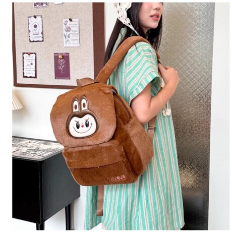 Mochila Labubu LB-2 Felpa MARRON