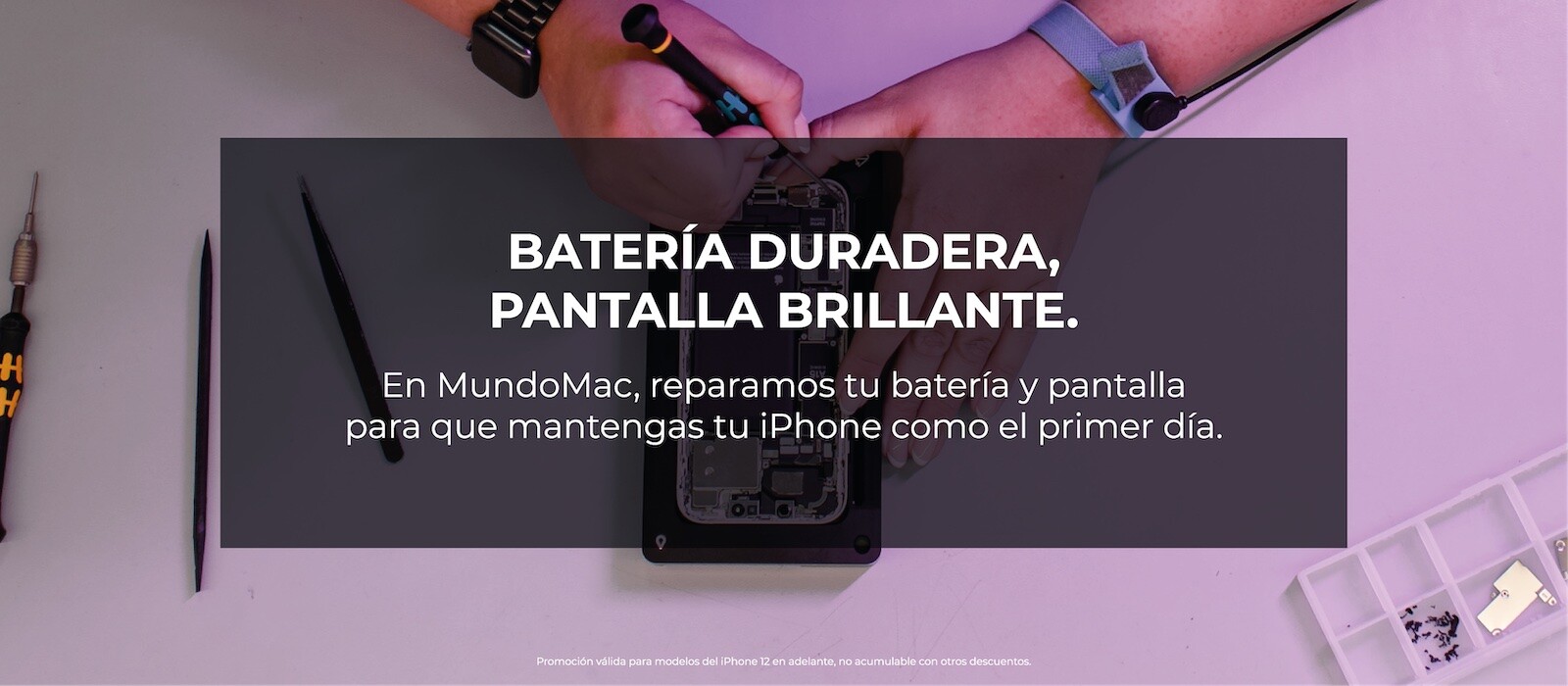 Reparación pantalla iPhone, Cambio batería, Apple, Servicio técnico