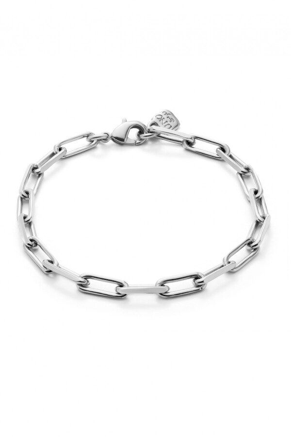 PULSERA DE ESLABONES GRANDES BAÑADA EN PLATA DE LEY Pulsera